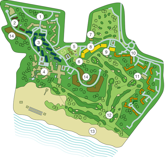 Sheraton Pine Cliffs Resort Map